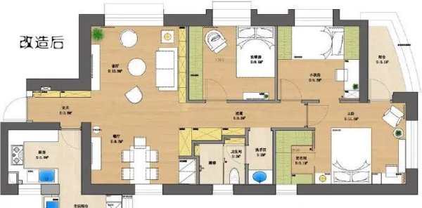 美牛股 95平米三居室，一进门就被迷住，全屋太温馨、太漂亮了，堪称完美